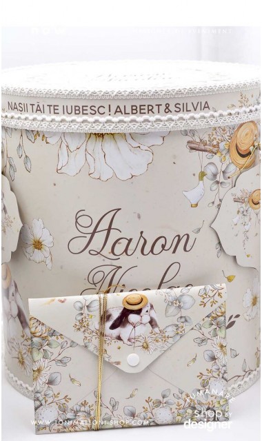 Botanical trusou botez cu iepurii flori si crengute de salvie Rabbit Sage 4
